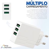 Carregador Turbo 3 USB: Carregue Rápido! - imagem 2