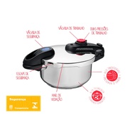 Panela de Pressão Inox Brinox Supra 3L: Cozinhe Rápido! - imagem 2