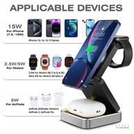 Carregador 3 em 1 Magnético Apple: Dobrável e Rápido! - imagem 4