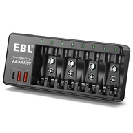 Carregador de Pilhas EBL: AA, AAA e 9V Rápido e Inteligente - imagem 3