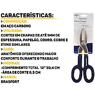 Tesoura Corta Chapa Brasfort: Corte Preciso e Rápido! - imagem 2