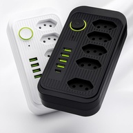 Régua de Energia 5 Tomadas + 4 USB + 1 Tipo-C: Carregamento Rápido e Seguro para Todos Seus Dispositivos - imagem 1