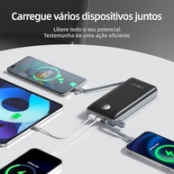 Power Bank 20000mAh: Carregador Portátil Rápido com Múltiplas Portas para iOS e Android - imagem 3