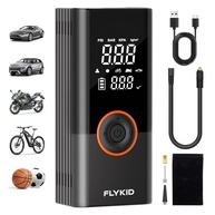 FLYKID Compressor de Ar Portátil 150PSI: Inflador Digital Rápido para Pneus de Carro, SUV, Moto e Bike | Luz LED e Bateria Recarregável - imagem 1