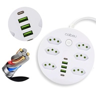 Extensão Coibeu: 10 Tomadas + 5 USB (2 USB-C PD) - Carregamento Rápido e Proteção Total - imagem 1