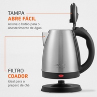 Chaleira Elétrica Mondial CE-06: Água Quente Rápido! - imagem 2