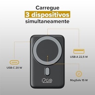 i2GO Power Bank 10000mAh MagSafe 15W: Carregamento Rápido e Suporte Integrado - imagem 5