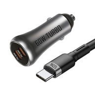 Carregador Veicular Turbo 60W Casepro: Carregamento Rápido Dual USB-C para iPhone 15/16, Samsung S24-S20, Xiaomi - imagem 3