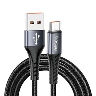Cabo USB-C Basike 27W: Carregamento Rápido e Durabilidade Premium em Nylon Trançado (1 Metro, Azul Escuro) - imagem 2