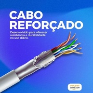 Cabo USB-C 2 metros Tipo C Turbo Ultra Rapido Reforçado Android e Iphone Notebook Tablet Qualidade Premium Carregamento Transferência de Dados - imagem 3