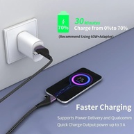 Cabo USB-C 65W: Carregamento Turbo e Dados Rápidos - imagem 3