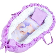 Kit Ninho Redutor para Berço de Bebê com Travesseiro e Almofada de Amamentação com Babado - Raposa - imagem 3