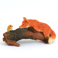 Jardim de Fadas com Raposa e Pássaro - Miniatura Encantadora para Terrários e Decoração - imagem 1