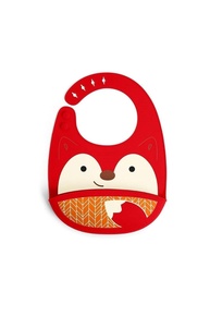 Skip Hop Babador de Silicone Cata-Migalhas Zoo Raposa - Prático, Dobrável e Confortável para Bebês - imagem 1