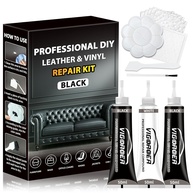 Kit Reparo Couro Preto Carro e Móveis: Arranhões, Rasgos e Furos Nunca Mais! - imagem 1