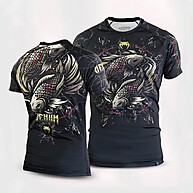 Rashguard Venum Jiu Jitsu: Carpa Vortex Preto - imagem 1