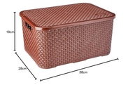 Cesto Organizador Rattan Marrom G - Design Elegante e Prático para Casa - imagem 2