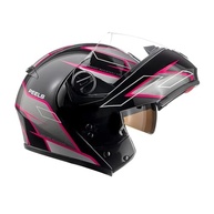 Capacete Articulado Peels U-RB2 Podium Preto/Pink com Viseira Solar - Segurança e Estilo para Sua Moto - imagem 2