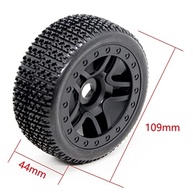 Conjunto 4 Pneus Borracha 17mm para Carros RC 1:7, 1:8, 1:10 - Tração e Durabilidade Superior - imagem 3