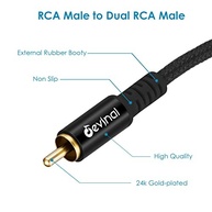 Cabo Divisor RCA Y Devinal: Som Imersivo para Subwoofer e Home Theater - imagem 3