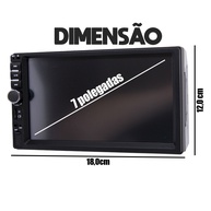 Central Multimídia MP5 7" Touch Screen + Câmera de Ré - imagem 2