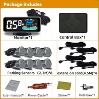 ELS-NU Kit 8 Sensores Estacionamento Radar Ré Parktronic Cinza - Segurança e Facilidade ao Estacionar - imagem 2