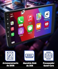 Central Multimídia 10" Android Auto CarPlay para Honda City (2008-2014) com Câmera de Ré - imagem 5