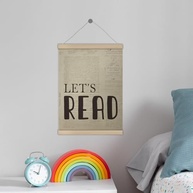 Quadro de Pôster Let's Read 30,5x40,6cm - Decore seu Espaço Literário com Estilo Vintage - imagem 3