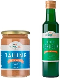 Kit Tahine Integral 350g e Óleo de Gergelim 250ml Sésamo Real - imagem 1