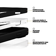 Capa Silicon Premium Preta para Samsung S23 FE – Proteção Real! - imagem 2