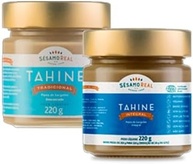 Kit 2 Tahine Sésamo Real 220g: Tradicional, Integral - imagem 1