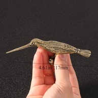 Estátua Miniatura Martim-Pescador em Latão | Escultura Realista para Decoração Mesa e Micro Paisagem - imagem 4