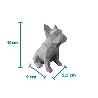 Bulldog Francês Sentado Decorativo 3D - 10cm, Design Realista em Preto - imagem 4
