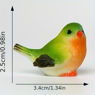 4 Estatuetas de Pássaros em Miniatura em Resina - Decoração Realista para Jardim, Varanda e Estante - imagem 3