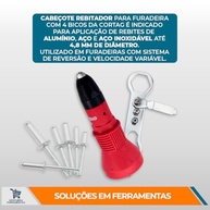 Cabeçote Rebitador para Furadeira 170mm: Transforme Seus Projetos com Facilidade! - imagem 4
