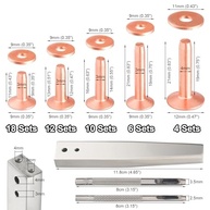 Kit 50 Conjuntos Rebites Cobre para Couro + Ferramentas | Reparo e Decoração DIY - imagem 4