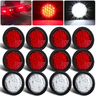 Kit 12 Luzes Traseiras LED 10cm Redondas P/ Reboque - Freio, Ré e Sinalização - imagem 1