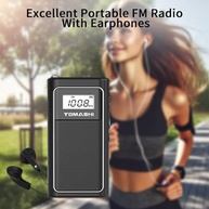 Rádio FM Portátil TOMASHI Minúsculo: Seu Companheiro de Áudio Compacto com MP3 e Bateria Recarregável - imagem 5