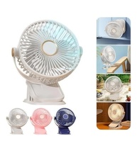 Ventilador de Mesa USB Recarregável 3 em 1 com LED | 5 Velocidades, 360° e Silencioso para Casa e Viagens - imagem 2