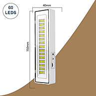 Luminária Emergência LED: Kit 10 Portátil e Recarregável - imagem 2