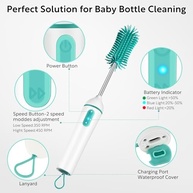 Kit Escova Limpeza Mamadeiras Elétrica Recarregável com Escorredor - Ideal para Novas Mães - imagem 5