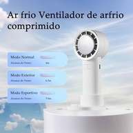 Mini Ventilador Portátil Recarregável com Turbo Mode e Suporte para Celular – 3 Velocidades e Design Compacto - imagem 3