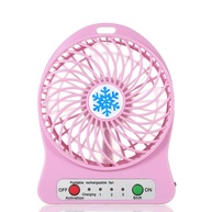 Ventilador Portátil Recarregável com Luz LED Rosa - 3 Velocidades e Carregamento USB - imagem 1