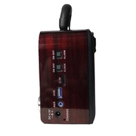Rádio Portátil Vintage Vinho: Bluetooth, USB, SD, Bateria Recarregável e Relógio Despertador - imagem 5