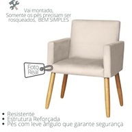 Kit 2 Poltronas Bege Capitonê Modernas | Conforto e Estilo para Sala, Escritório e Recepção - imagem 4