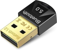 Adaptador Bluetooth para PC, receptor de dongle Bluetooth 5.0 para transferência sem fio para laptop, suporta Windows 10/8.1/8/7/XP para desktop, laptop, mouse, teclado, impressoras, - imagem 1