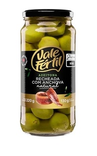 Vale Fértil Azeitona Verde Em Conserva Recheio Anchova Vidro 130G - imagem 2
