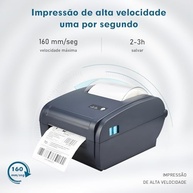 Impressora Termica Portatil para Recibos e Documentos, Não Fiscal, Impressão de Códigos de Barras e QR, Ideal para Restaurantes, Lojas, Fábricas, Supermercados e Escritórios - imagem 4