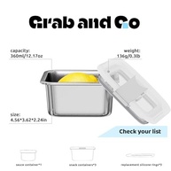 Bakpoco Recipientes para Lanche de Aço Inoxidável 304 - Pacote com 3 + Recipiente de Molho | Seguro para Micro-ondas, à Prova de Vazamento - imagem 4