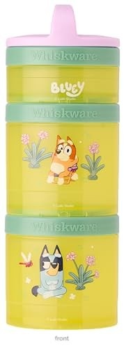 Conjunto de Recipientes Empilháveis Bluey Whiskware - 3 Copos para Lanches Escolares e Viagens - imagem 2